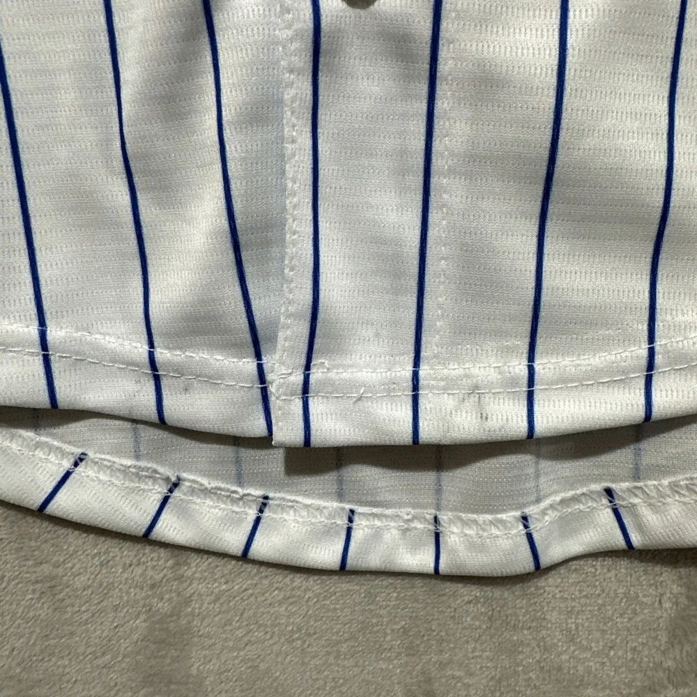 Chicago Cubs Bryant Blue White Stripe Jersey # 17 Youth Size S